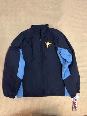 Majestic Navy Jacket with Light Blue Panels and Yellow Star